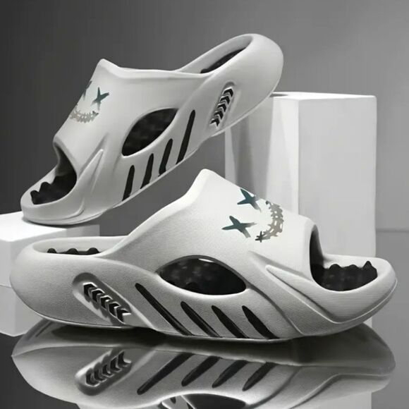 Stylish Men's Thick Sole slippers Sz 10/11 - Picture 4 of 8